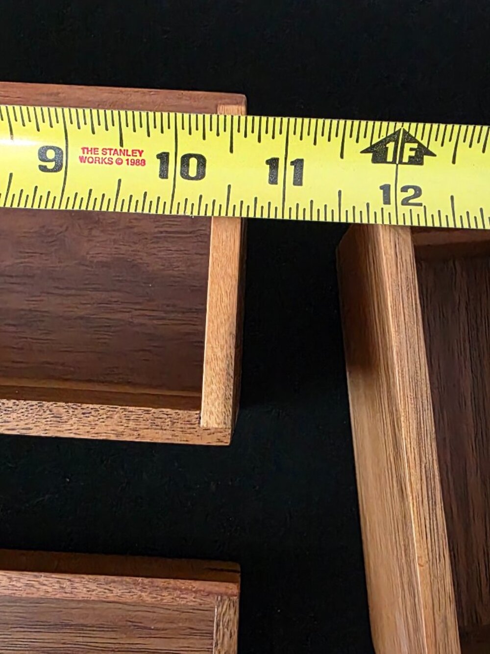 Acacia Wood Cosmetic Holder Set of 3 + Tray. - Picture 12 of 12